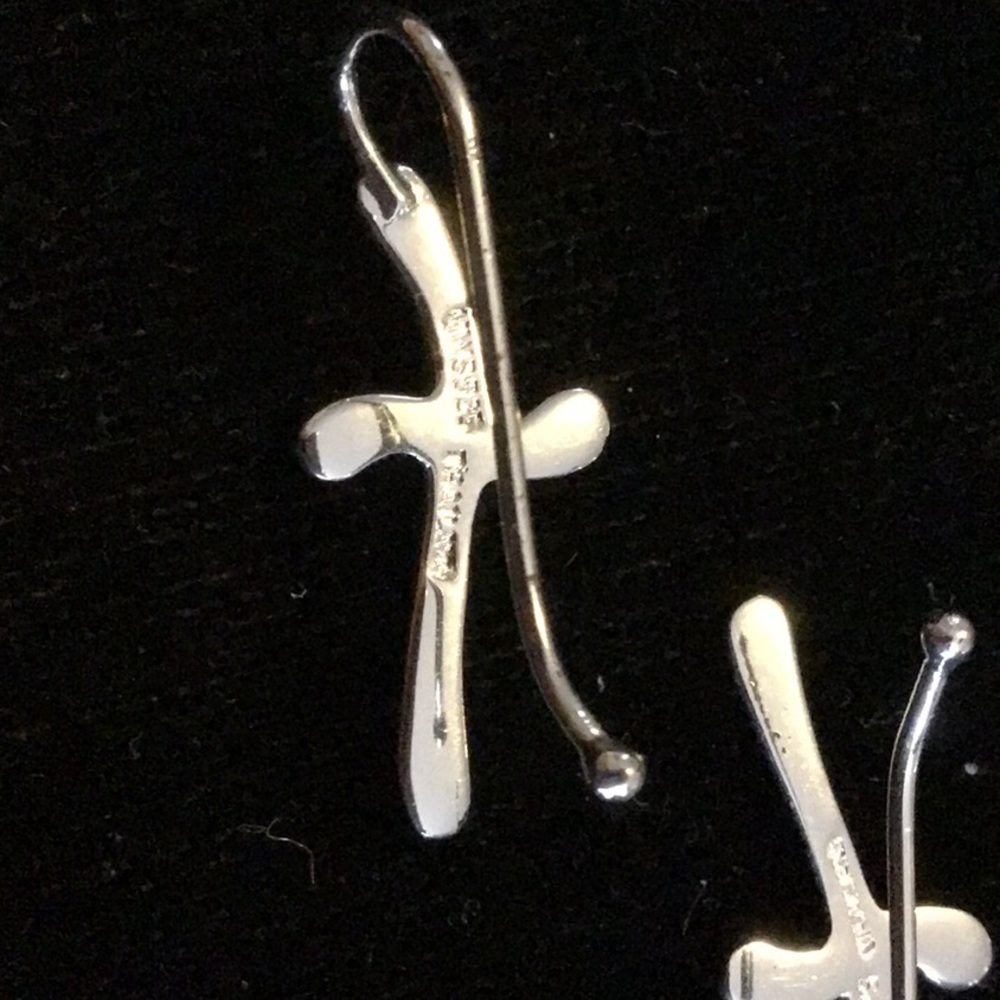 Sterling Silver Color Earrings - Picture 4 of 4